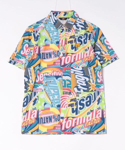 Loudmouth(ラウドマウス)の「【Loudmouth:ラウドマウス】プレミアムカノコ総柄半袖シャツ ゴルフ 通気性 速乾性(シャツ/ブラウス・メンズ・ホワイト×ブラック/その他6/その他7/その他8/その他9・MEDIUM/LARGE/LL/XX-LARGE)」の8枚目の写真