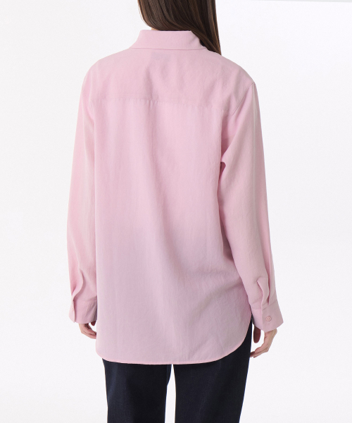 MUSINSA STANDARD WOMAN（ムシンサスタンダードウーマン）の「ウィメンズリラックスドリネンライクシャツ[ピンク]（シャツ/ブラウス・レディース・その他・SMALL/MEDIUM/LARGE/X-SMALL）」の2枚目の写真