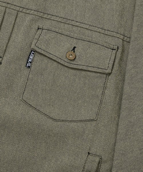 AJOBYAJO（アジョバイアジョ）の「Batwing Two-Tone Twill Jacket [KHAKI]（デニムジャケット・レディース・その他・LARGE/X-LARGE）」の3枚目の写真