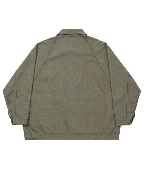 AJOBYAJO（アジョバイアジョ）の「Batwing Two-Tone Twill Jacket [KHAKI]（デニムジャケット・レディース・その他・LARGE/X-LARGE）」の4枚目の写真