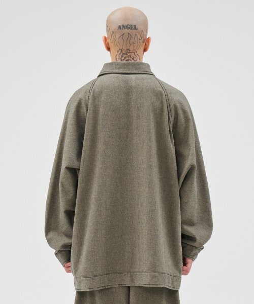 AJOBYAJO（アジョバイアジョ）の「Batwing Two-Tone Twill Jacket [KHAKI]（デニムジャケット・レディース・その他・LARGE/X-LARGE）」の8枚目の写真