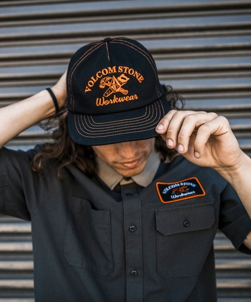 VOLCOM(ボルコム)の「VOLCOM メンズ FUNDAMENTALS WORK HAT キャップ 【2026年夏モデル】(キャップ・メンズ・ブラック系その他・FREE)」の1枚目の写真