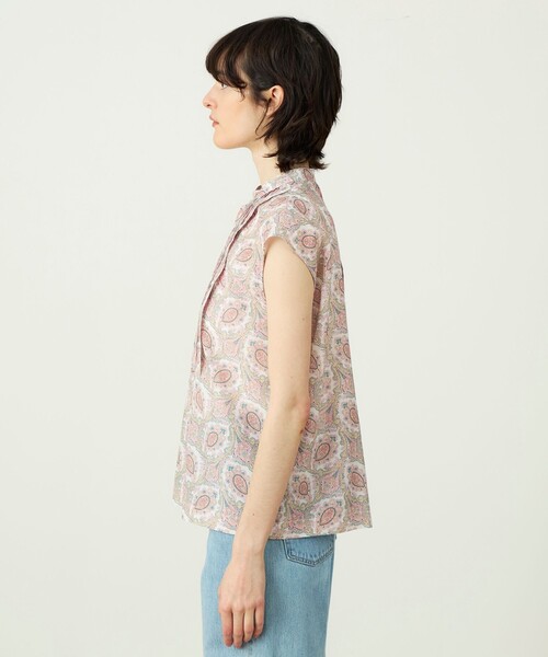 SOULEIADO(ソレイアード)の「コットンシルクプリント ピンタックブラウス(シャツ/ブラウス・レディース・ピンク系その他/ライトブルー・36)」の5枚目の写真