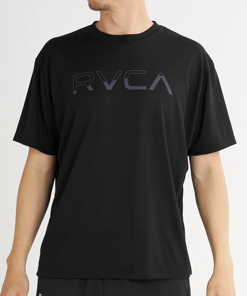 RVCA(ルーカ)の「RVCA/ルーカ 半袖 Tシャツ ロゴ バックプリント 速乾 軽量 ストレッチ BG04A221(Tシャツ/カットソー・メンズ・ブラック×ブラック/ブラック×ホワイト/グレー・S/L/M)」の3枚目の写真