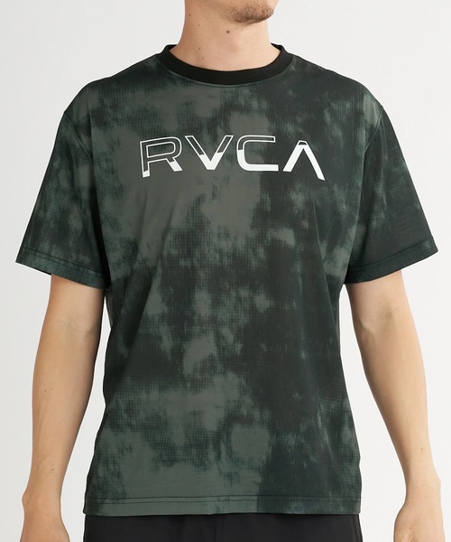 RVCA(ルーカ)の「RVCA/ルーカ 半袖 Tシャツ ロゴ バックプリント 速乾 軽量 ストレッチ BG04A221(Tシャツ/カットソー・メンズ・ブラック×ブラック/ブラック×ホワイト/グレー・S/L/M)」の1枚目の写真