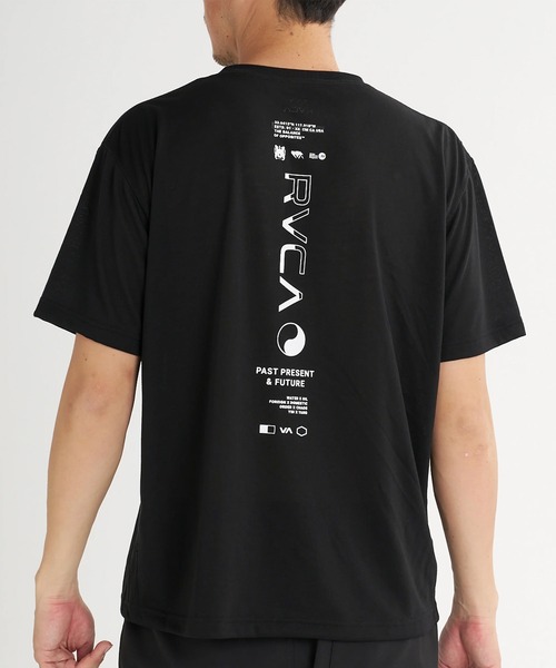 RVCA(ルーカ)の「RVCA/ルーカ 半袖 Tシャツ ロゴ バックプリント 速乾 軽量 ストレッチ BG04A221(Tシャツ/カットソー・メンズ・ブラック×ブラック/ブラック×ホワイト/グレー・S/L/M)」の5枚目の写真