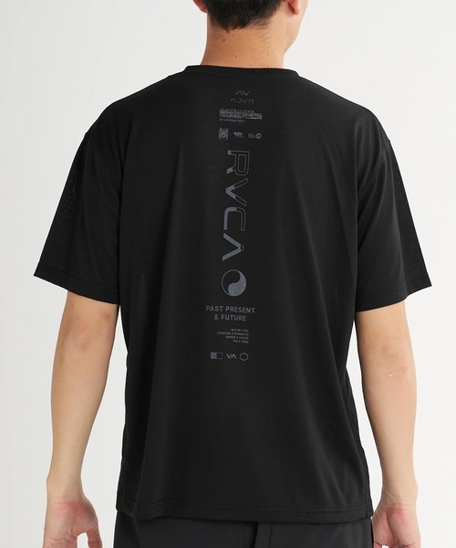 RVCA(ルーカ)の「RVCA/ルーカ 半袖 Tシャツ ロゴ バックプリント 速乾 軽量 ストレッチ BG04A221(Tシャツ/カットソー・メンズ・ブラック×ブラック/ブラック×ホワイト/グレー・S/L/M)」の9枚目の写真