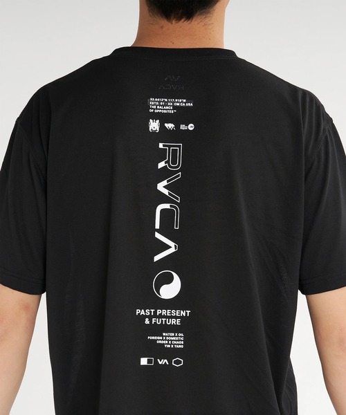 RVCA(ルーカ)の「RVCA/ルーカ 半袖 Tシャツ ロゴ バックプリント 速乾 軽量 ストレッチ BG04A221(Tシャツ/カットソー・メンズ・ブラック×ブラック/ブラック×ホワイト/グレー・S/L/M)」の7枚目の写真