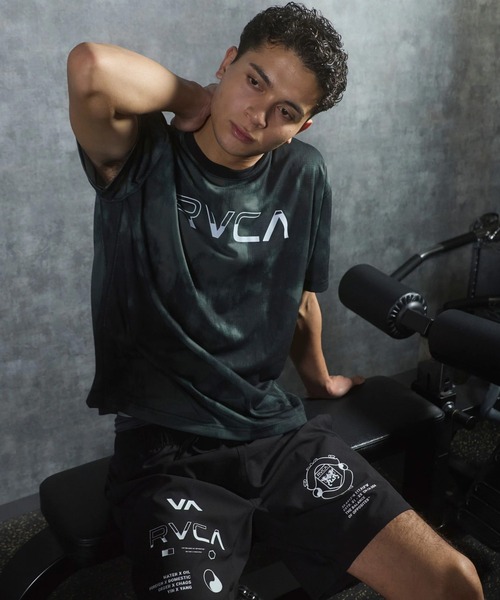 RVCA(ルーカ)の「RVCA/ルーカ 半袖 Tシャツ ロゴ バックプリント 速乾 軽量 ストレッチ BG04A221(Tシャツ/カットソー・メンズ・ブラック×ブラック/ブラック×ホワイト/グレー・S/L/M)」の12枚目の写真