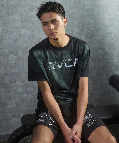 RVCA(ルーカ)の「RVCA/ルーカ 半袖 Tシャツ ロゴ バックプリント 速乾 軽量 ストレッチ BG04A221(Tシャツ/カットソー・メンズ・ブラック×ブラック/ブラック×ホワイト/グレー・S/L/M)」の13枚目の写真