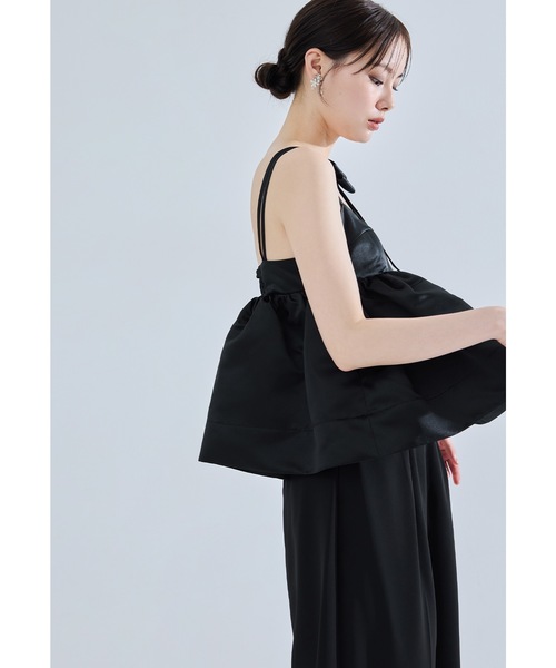 niana(ニアナ)の「アシンメトリーリボンセットアップ 2点セット セパレート パンツドレス 結婚式 成人式 二次会 同窓会 セレモニー パーティードレス オケージョンドレス お呼ばれ(パンツドレス・レディース・ブラック/ネイビー/ホワイト×ブラック・L/M/S)」の20枚目の写真