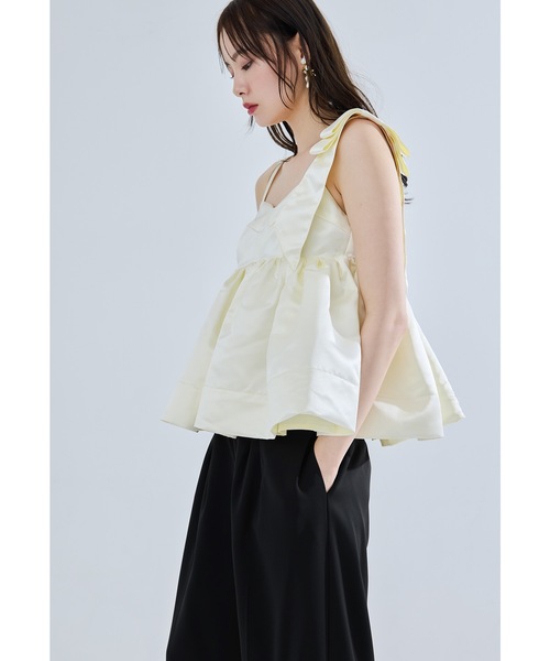 niana(ニアナ)の「アシンメトリーリボンセットアップ 2点セット セパレート パンツドレス 結婚式 成人式 二次会 同窓会 セレモニー パーティードレス オケージョンドレス お呼ばれ(パンツドレス・レディース・ブラック/ネイビー/ホワイト×ブラック・L/M/S)」の7枚目の写真