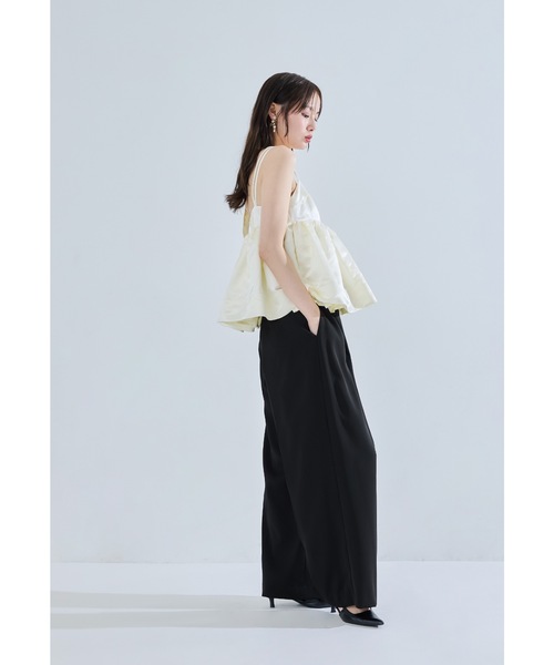 niana(ニアナ)の「アシンメトリーリボンセットアップ 2点セット セパレート パンツドレス 結婚式 成人式 二次会 同窓会 セレモニー パーティードレス オケージョンドレス お呼ばれ(パンツドレス・レディース・ブラック/ネイビー/ホワイト×ブラック・L/M/S)」の8枚目の写真