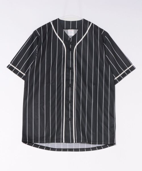 TONE SELECT WEAR（トーンセレクトウェア）の「United Athle Sports(ユナイテッドアスレスポーツ) 4.1オンス ドライ ベースボールシャツ メンズ (5982-01) 【598201】（シャツ/ブラウス・メンズ・ブラック×ホワイト/ホワイト系その他/ブルー系その他/ネイビー/ホワイト×ブラック/ブラック系その他/ブラック×ブラック・LARGE/MEDIUM/SMALL/X-LARGE）」の5枚目の写真