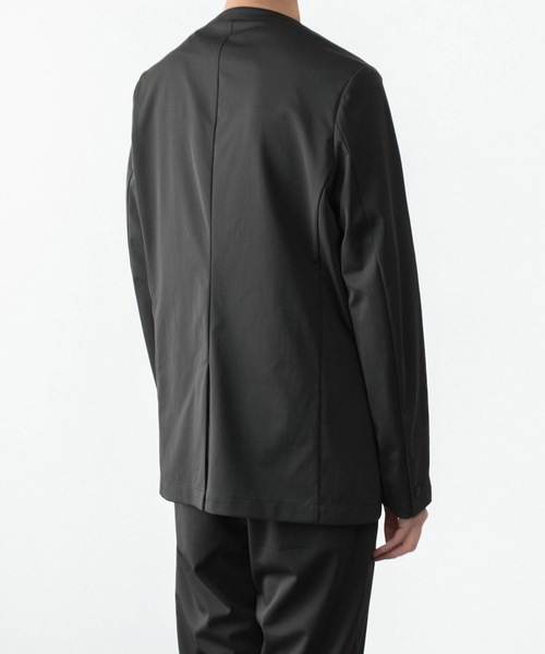 ATTACHMENT（アタッチメント）の「【LIMITED】LUCA MATTE TWIST COLLARLESS JKT / ルカマット ツイスト カラーレス JKT（テーラードジャケット・メンズ・カーキ/ブラック・3/2/1/4）」の6枚目の写真