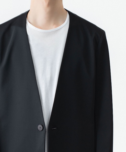 ATTACHMENT（アタッチメント）の「【LIMITED】LUCA MATTE TWIST COLLARLESS JKT / ルカマット ツイスト カラーレス JKT（テーラードジャケット・メンズ・カーキ/ブラック・3/2/1/4）」の18枚目の写真