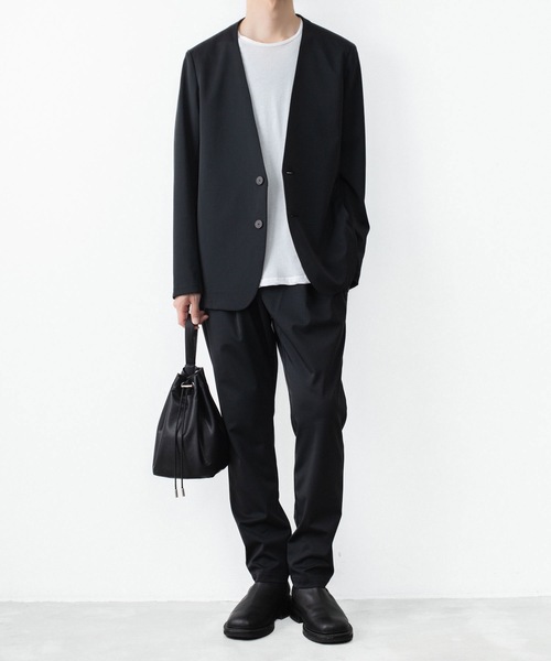 ATTACHMENT（アタッチメント）の「【LIMITED】LUCA MATTE TWIST COLLARLESS JKT / ルカマット ツイスト カラーレス JKT（テーラードジャケット・メンズ・カーキ/ブラック・3/2/1/4）」の22枚目の写真