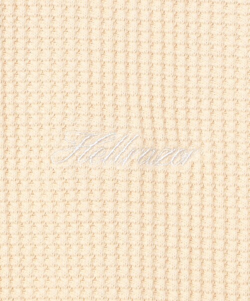Hellrazor(ヘルレイザー)の「HELLRAZOR / SCRIPT LOGO WAFFLE POLO SHIRT(ポロシャツ・メンズ・ナチュラル/ミント・L/XL/M)」の6枚目の写真