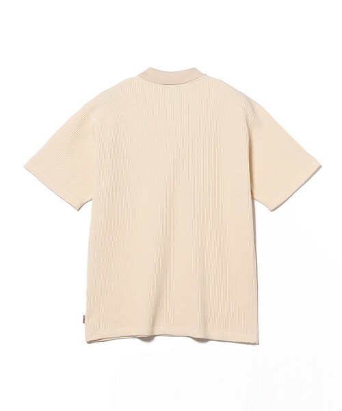 Hellrazor(ヘルレイザー)の「HELLRAZOR / SCRIPT LOGO WAFFLE POLO SHIRT(ポロシャツ・メンズ・ナチュラル/ミント・L/XL/M)」の13枚目の写真