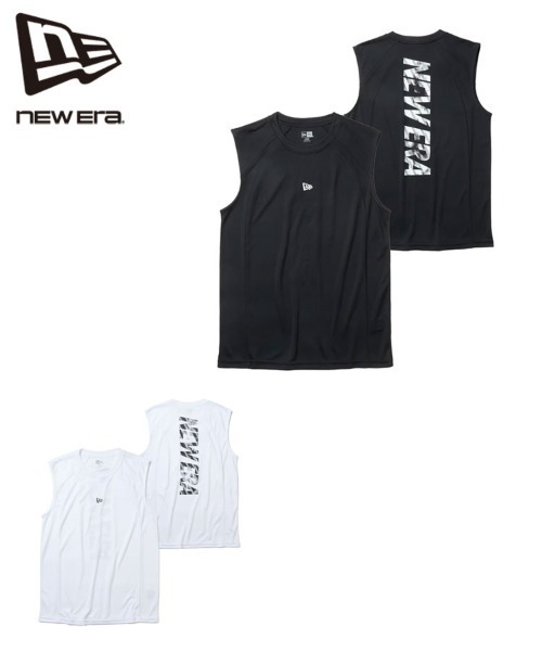 NEW ERA(ニューエラ)の「【NEW ERA】スリーブレス テック Tシャツ Vertical / 2カラー(Tシャツ/カットソー・メンズ・ブラック/ホワイト・M/L)」の4枚目の写真