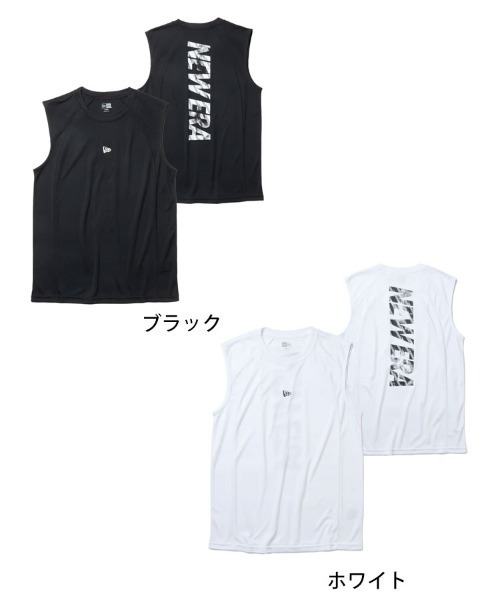 NEW ERA(ニューエラ)の「【NEW ERA】スリーブレス テック Tシャツ Vertical / 2カラー(Tシャツ/カットソー・メンズ・ブラック/ホワイト・M/L)」の5枚目の写真