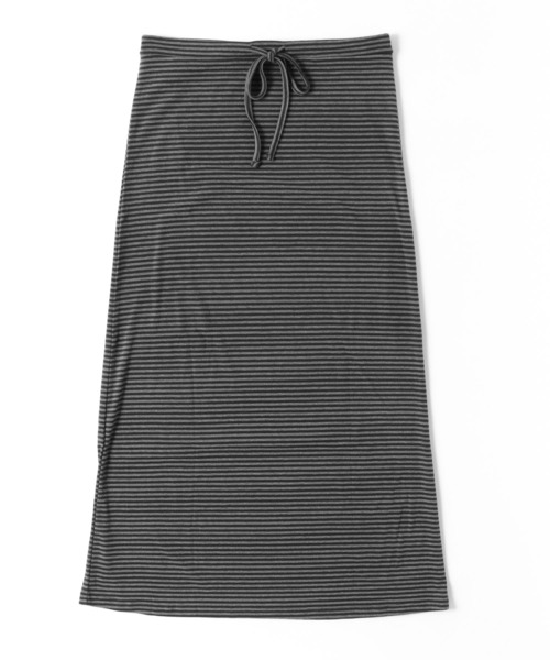 Rohwel（ローウェル）の「Border Long Stretch Skirt / ボーダーロングストレッチスカート（スカート・レディース・ブラウン/グレー/ブラック・FREE）」の10枚目の写真