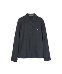 SYNQIA（シンキア）の「テーラードラグランシャツスティールグレー（シャツ/ブラウス）」