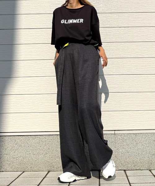 Q(キュー)の「リネンライクDカンベルトパンツ(その他パンツ・レディース・チャコールグレー/アイボリー・MEDIUM)」の17枚目の写真