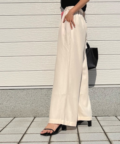 Q(キュー)の「リネンライクDカンベルトパンツ(その他パンツ・レディース・チャコールグレー/アイボリー・MEDIUM)」の7枚目の写真