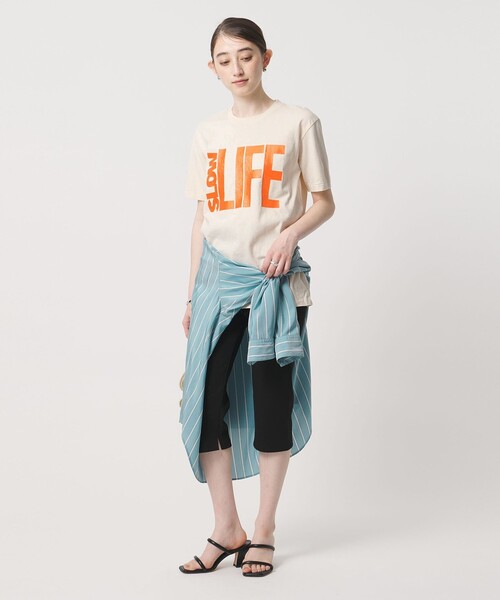 MIXTA(ミクスタ)の「【別注】<MIXTA>SLOW LIFE Tシャツ NATURAL(Tシャツ/カットソー・レディース・ナチュラル・S)」の4枚目の写真