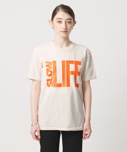 MIXTA(ミクスタ)の「【別注】<MIXTA>SLOW LIFE Tシャツ NATURAL(Tシャツ/カットソー・レディース・ナチュラル・S)」の5枚目の写真