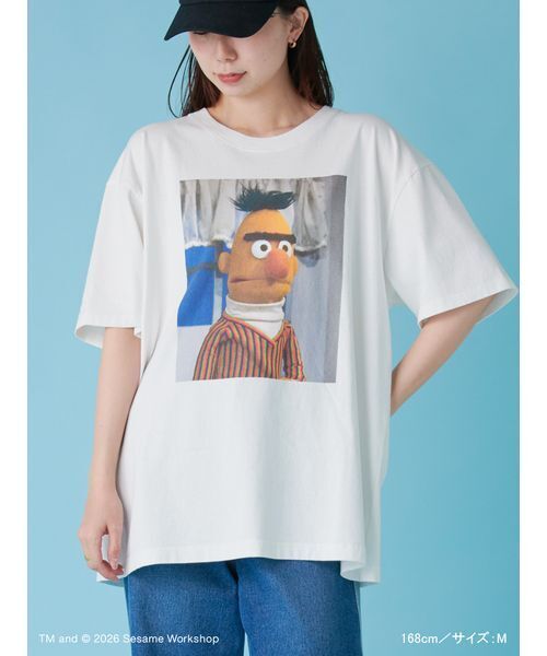 SESAME STREET(セサミストリート)の「【UNISEX】ヴィンテージフォトTシャツ(Tシャツ/カットソー・レディース・ピンク/カーキ/ブラック/ライトグレー/オフホワイト・M/L)」の8枚目の写真