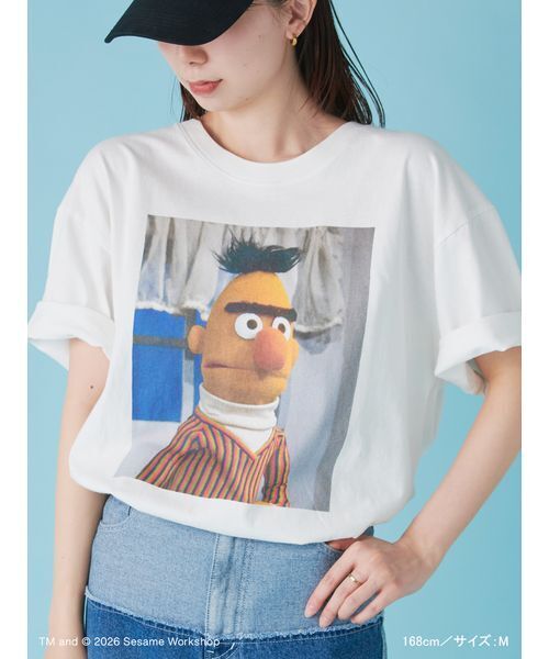 SESAME STREET(セサミストリート)の「【UNISEX】ヴィンテージフォトTシャツ(Tシャツ/カットソー・レディース・ピンク/カーキ/ブラック/ライトグレー/オフホワイト・M/L)」の10枚目の写真