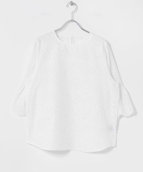 ITEMS URBANRESEARCH(アイテムズ アーバンリサーチ)の「スカラップスリーブレースブラウス(シャツ/ブラウス・レディース・ホワイト/ブルー/ブラック・FREE)」の10枚目の写真
