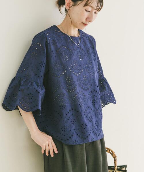 ITEMS URBANRESEARCH(アイテムズ アーバンリサーチ)の「スカラップスリーブレースブラウス(シャツ/ブラウス・レディース・ホワイト/ブルー/ブラック・FREE)」の19枚目の写真