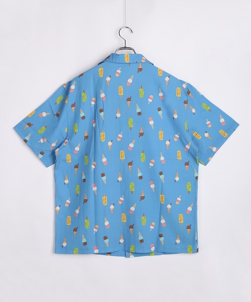 WESTSEA(ウエストシー)の「総柄ストレッチ オープンカラー半袖シャツ / アロハシャツ(調味料・お菓子・柔軟剤・アイス・BEER)(シャツ/ブラウス・メンズ・ブラック/アイボリー/ブルー/イエロー/ブラック系その他・M/L/LL)」の12枚目の写真