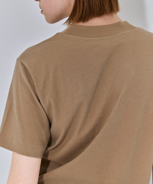 ATON（エイトン）の「【ATON/エイトン】FRESCA NUBUCK MOCK NECK T SHIRTS/ヌバックモックネックTシャツ（Tシャツ/カットソー・レディース・オフホワイト/ベージュ/チャコールグレー・1）」の10枚目の写真
