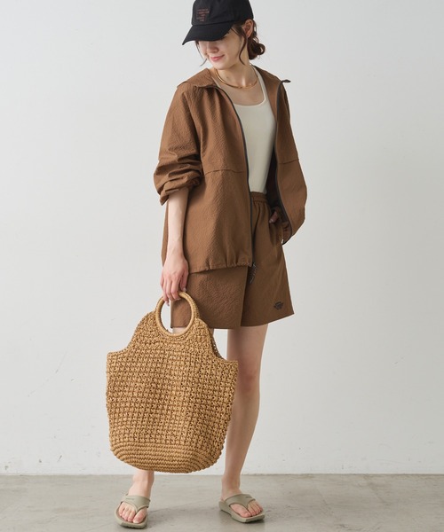 PUAL CE CIN(ピュアルセシン)の「【WEB限定/セットアップ対応】UVカット・撥水加工水陸両用ショートパンツ(ラッシュガード・レディース・キャメル/チェック/ブラック・FREE)」の14枚目の写真
