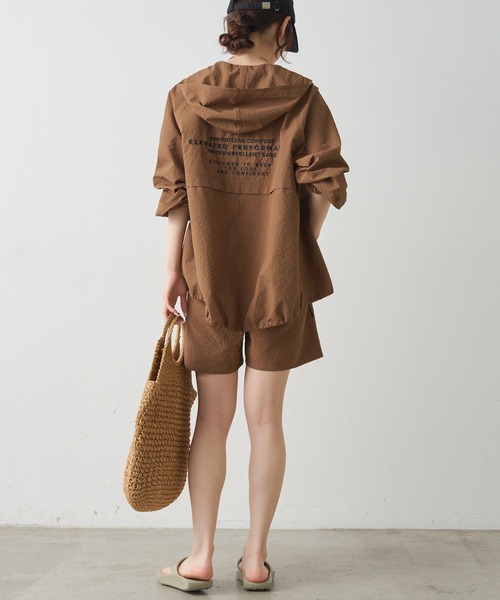 PUAL CE CIN(ピュアルセシン)の「【WEB限定/セットアップ対応】UVカット・撥水加工水陸両用ショートパンツ(ラッシュガード・レディース・キャメル/チェック/ブラック・FREE)」の15枚目の写真
