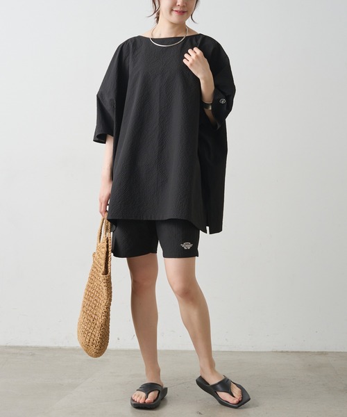 PUAL CE CIN(ピュアルセシン)の「【WEB限定/セットアップ対応】UVカット・撥水加工水陸両用ショートパンツ(ラッシュガード・レディース・キャメル/チェック/ブラック・FREE)」の10枚目の写真