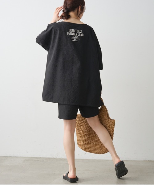 PUAL CE CIN(ピュアルセシン)の「【WEB限定/セットアップ対応】UVカット・撥水加工水陸両用ショートパンツ(ラッシュガード・レディース・キャメル/チェック/ブラック・FREE)」の11枚目の写真
