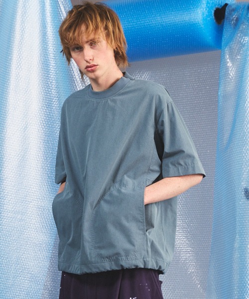 MAISON SPECIAL(メゾンスペシャル)の「《UNISEX》DOTMESH Airy Fabric Prime-Over Short-sleeved T-shirt/ドットメッシュエアリーファブリックプライムオーバーショートスリーブTシャツ【MAISON SPECIAL/メゾンスペシャル】(Tシャツ/カットソー・メンズ・ブラック/グレイッシュベージュ/ラベンダー/ライトグレー・0/1/2)」の3枚目の写真