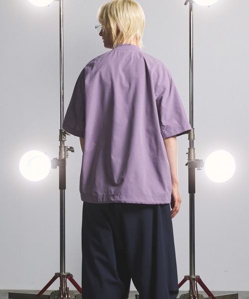 MAISON SPECIAL(メゾンスペシャル)の「《UNISEX》DOTMESH Airy Fabric Prime-Over Short-sleeved T-shirt/ドットメッシュエアリーファブリックプライムオーバーショートスリーブTシャツ【MAISON SPECIAL/メゾンスペシャル】(Tシャツ/カットソー・メンズ・ブラック/グレイッシュベージュ/ラベンダー/ライトグレー・0/1/2)」の10枚目の写真