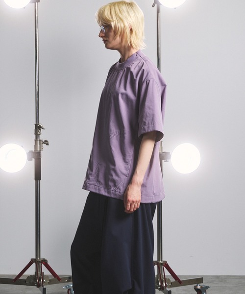 MAISON SPECIAL(メゾンスペシャル)の「《UNISEX》DOTMESH Airy Fabric Prime-Over Short-sleeved T-shirt/ドットメッシュエアリーファブリックプライムオーバーショートスリーブTシャツ【MAISON SPECIAL/メゾンスペシャル】(Tシャツ/カットソー・メンズ・ブラック/グレイッシュベージュ/ラベンダー/ライトグレー・0/1/2)」の11枚目の写真