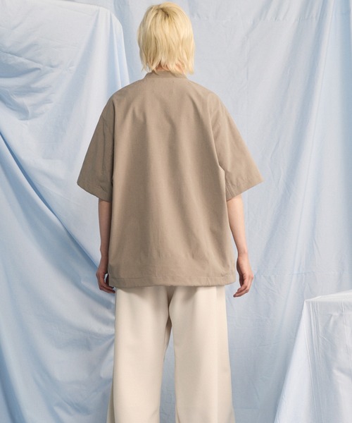 MAISON SPECIAL(メゾンスペシャル)の「《UNISEX》DOTMESH Airy Fabric Prime-Over Short-sleeved T-shirt/ドットメッシュエアリーファブリックプライムオーバーショートスリーブTシャツ【MAISON SPECIAL/メゾンスペシャル】(Tシャツ/カットソー・メンズ・ブラック/グレイッシュベージュ/ラベンダー/ライトグレー・0/1/2)」の14枚目の写真