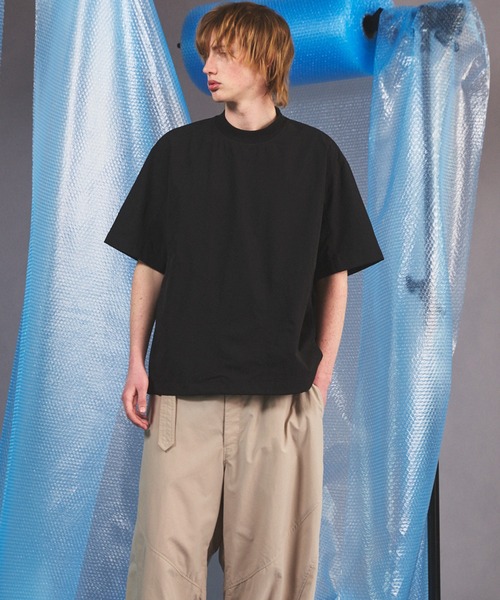MAISON SPECIAL(メゾンスペシャル)の「《UNISEX》DOTMESH Airy Fabric Prime-Over Short-sleeved T-shirt/ドットメッシュエアリーファブリックプライムオーバーショートスリーブTシャツ【MAISON SPECIAL/メゾンスペシャル】(Tシャツ/カットソー・メンズ・ブラック/グレイッシュベージュ/ラベンダー/ライトグレー・0/1/2)」の15枚目の写真