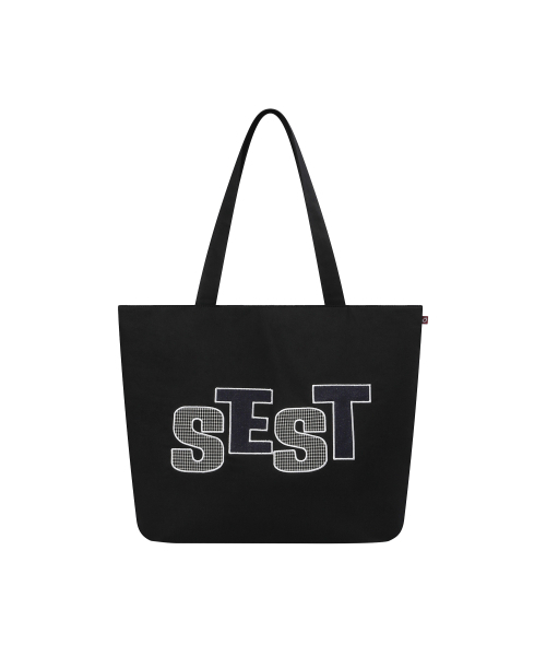 S'EST(エスイーエスティー)の「Patch Shopper Bag Black(エコバッグ/サブバッグ・メンズ・ブラック・FREE)」の1枚目の写真