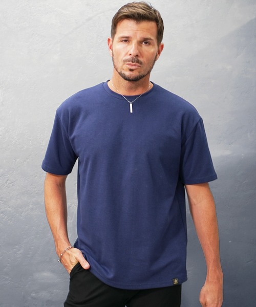 SOMEDIFF(サムディフ)の「【極】プレミアム半袖ビッグTシャツ メンズ クルーネック Vネック オーバーサイズ カットソー 夏服(Tシャツ/カットソー・メンズ・ブラック/ブラック系1/ネイビー/ホワイト/オリーブ系1/オリーブ/ホワイト系1/ネイビー系1・S/XL/M/XXL/L)」の7枚目の写真