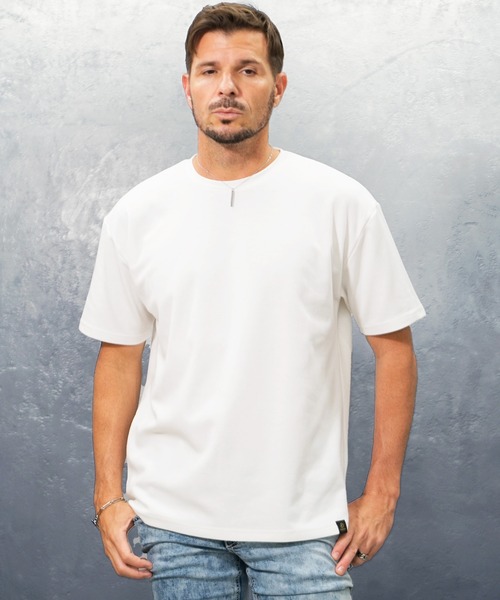 SOMEDIFF(サムディフ)の「【極】プレミアム半袖ビッグTシャツ メンズ クルーネック Vネック オーバーサイズ カットソー 夏服(Tシャツ/カットソー・メンズ・ブラック/ブラック系1/ネイビー/ホワイト/オリーブ系1/オリーブ/ホワイト系1/ネイビー系1・S/XL/M/XXL/L)」の1枚目の写真