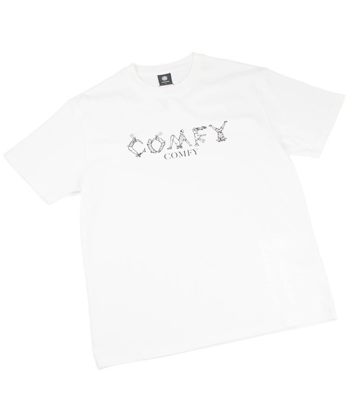 ONEXONE(ワンフォーワン)の「【ONEXONE/ワンフォーワン】COMFY STYLE TEE(Tシャツ/カットソー・メンズ・ホワイト/ブラック・MEDIUM/LARGE)」の1枚目の写真